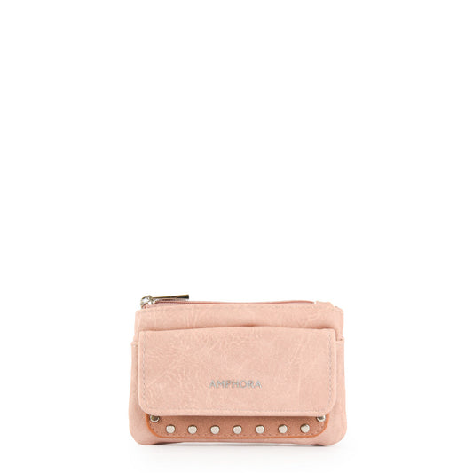Delma purse with front pocket old pink