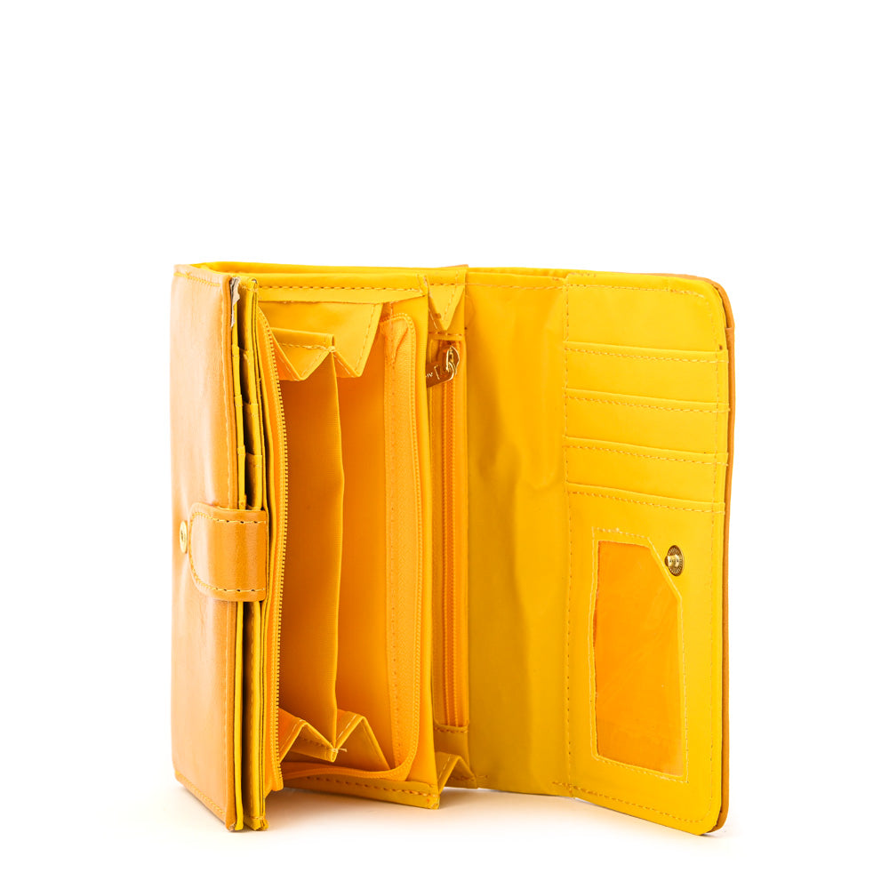 Yellow Latin accordion wallet