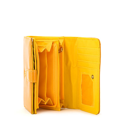 Yellow Latin accordion wallet