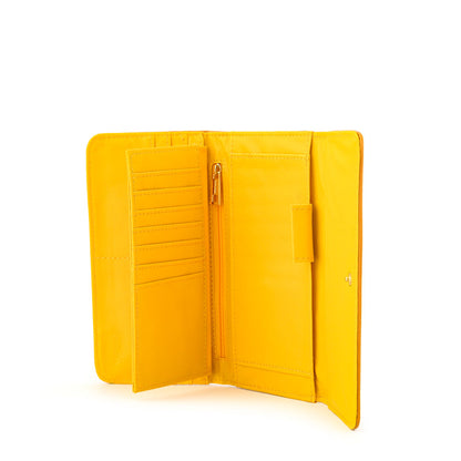 Checkbook with yellow Laitina flap