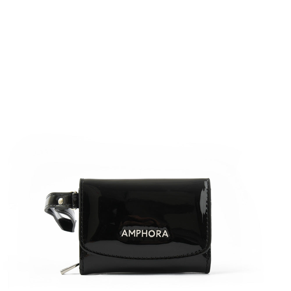 amphora cou billetera cierre exterior pequena negro