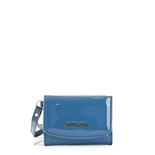 Small Cou Blue Exterior Closure Wallet