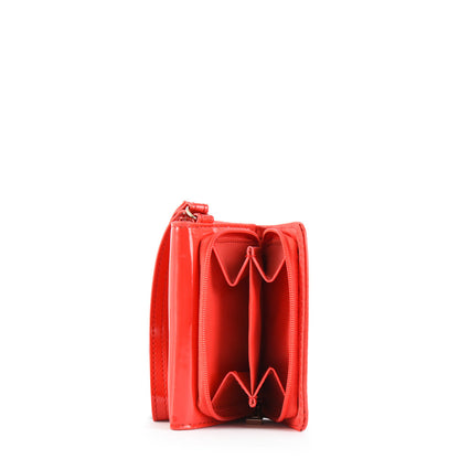 Small Exterior Closure Wallet Cou Tomato Red