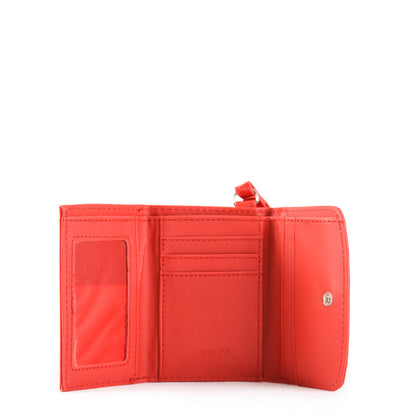 Small Exterior Closure Wallet Cou Tomato Red