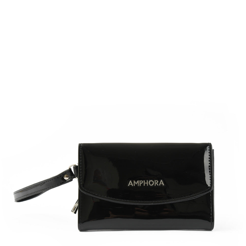 amphora cou billetera cierre exterior negro