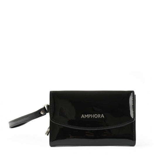 amphora cou billetera cierre exterior negro