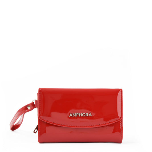 amphora cou billetera cierre exterior rojo