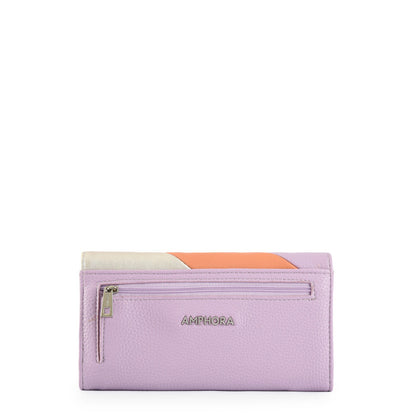 Checkbook with lilac arc flap