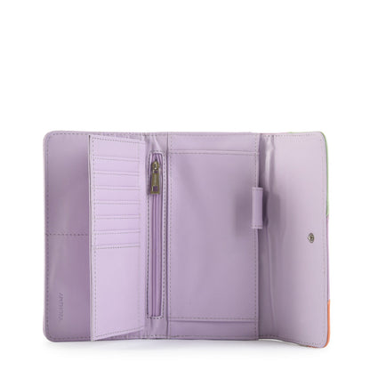 Checkbook with lilac arc flap