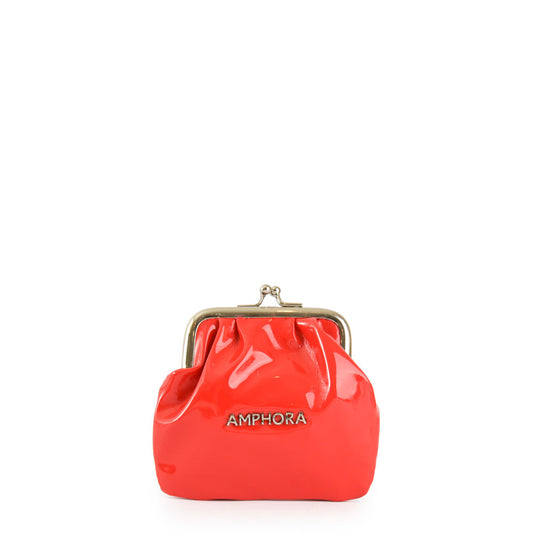 Red cou pinch purse