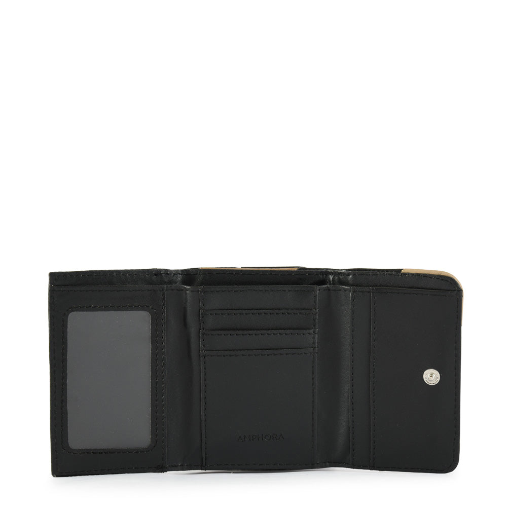 Small black arc exterior closure wallet