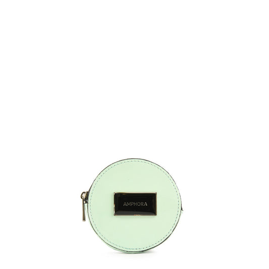 Aqua green crass oval purse