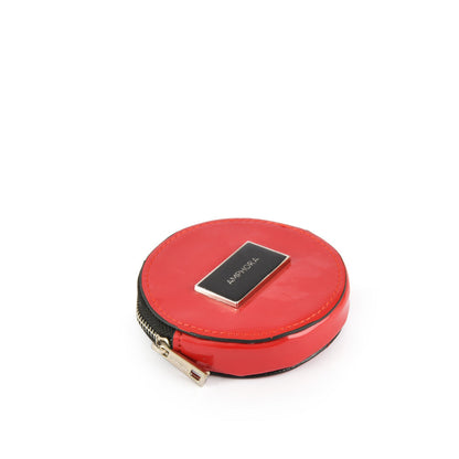 Red crass oval purse