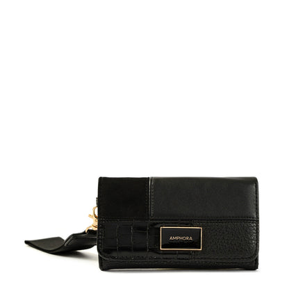 Renate Medium Accordion Wallet Black