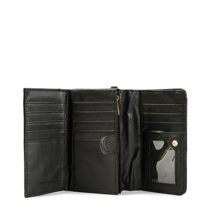 Renate Medium Accordion Wallet Black