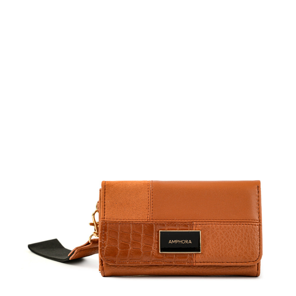 Renate Coffee Medium Accordion Wallet