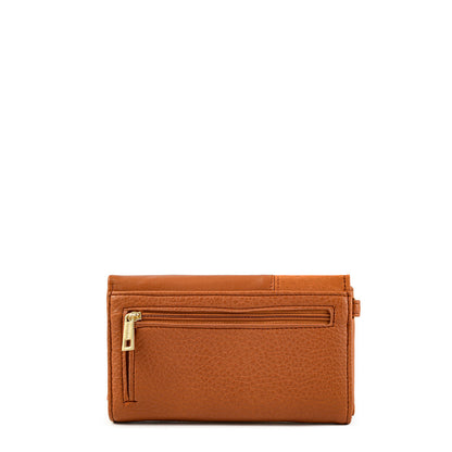 Renate Coffee Medium Accordion Wallet