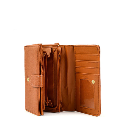 Renate Coffee Medium Accordion Wallet