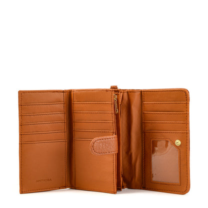Renate Coffee Medium Accordion Wallet