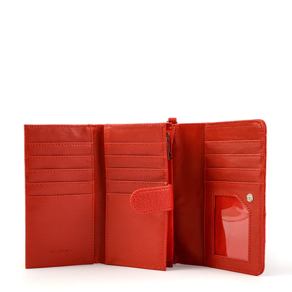 Medium Accordion Wallet Renate Red