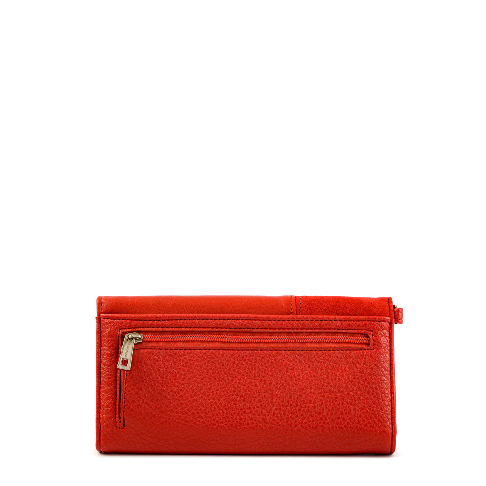 Checkbook with red renate flap