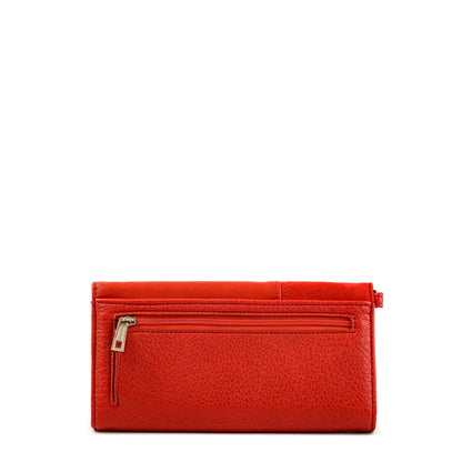 Checkbook with red renate flap