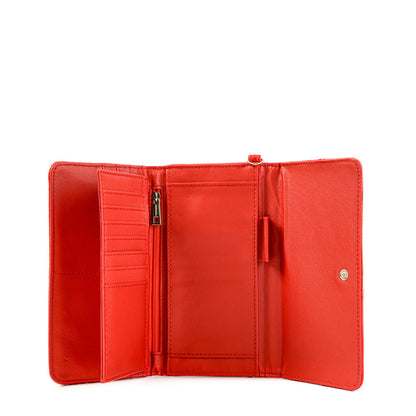 Checkbook with red renate flap