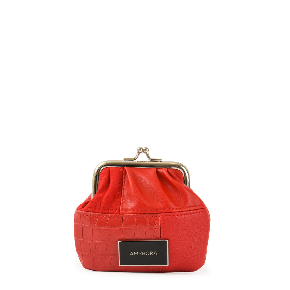 Red Renate pinch purse