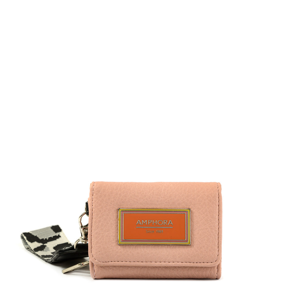 Becky Pink Small Exterior Closure Wallet