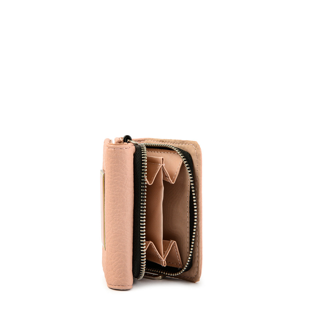 Becky Pink Small Exterior Closure Wallet