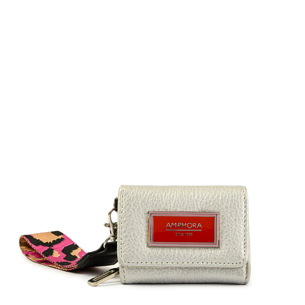 Becky Silver Small Exterior Closure Wallet