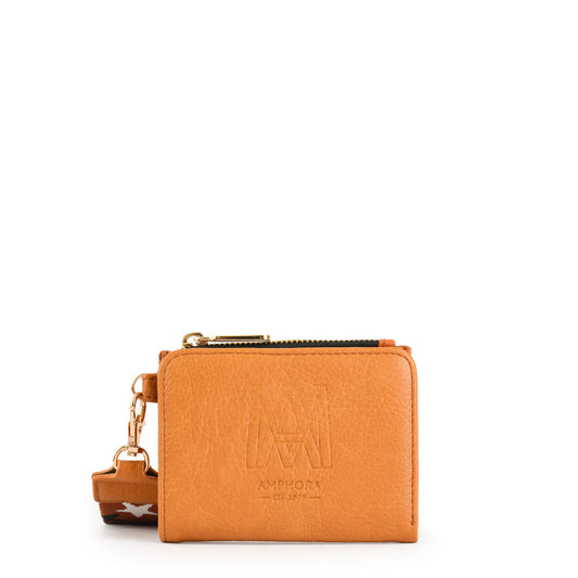 Small Ena Camel Exterior Closure Wallet