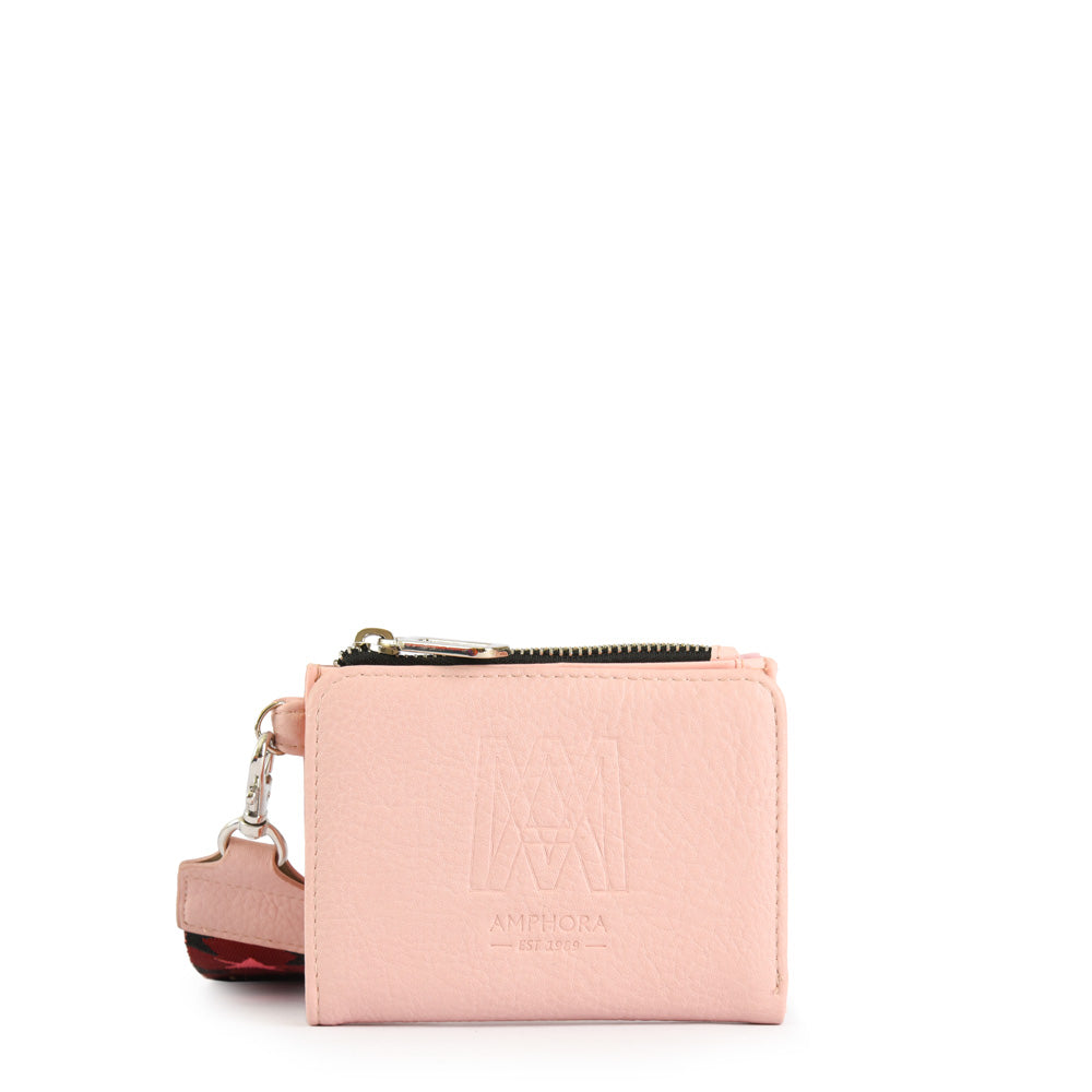 Small Ena Light Pink Exterior Closure Wallet