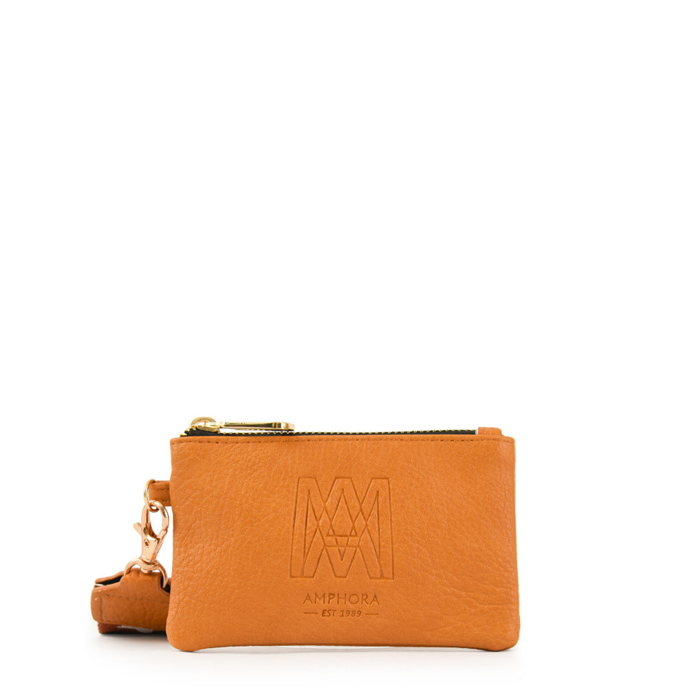 Rectangular purse in camel