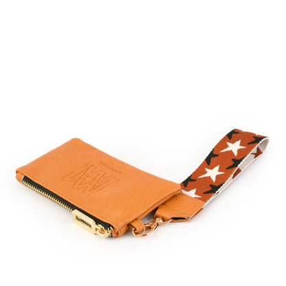 Rectangular purse in camel