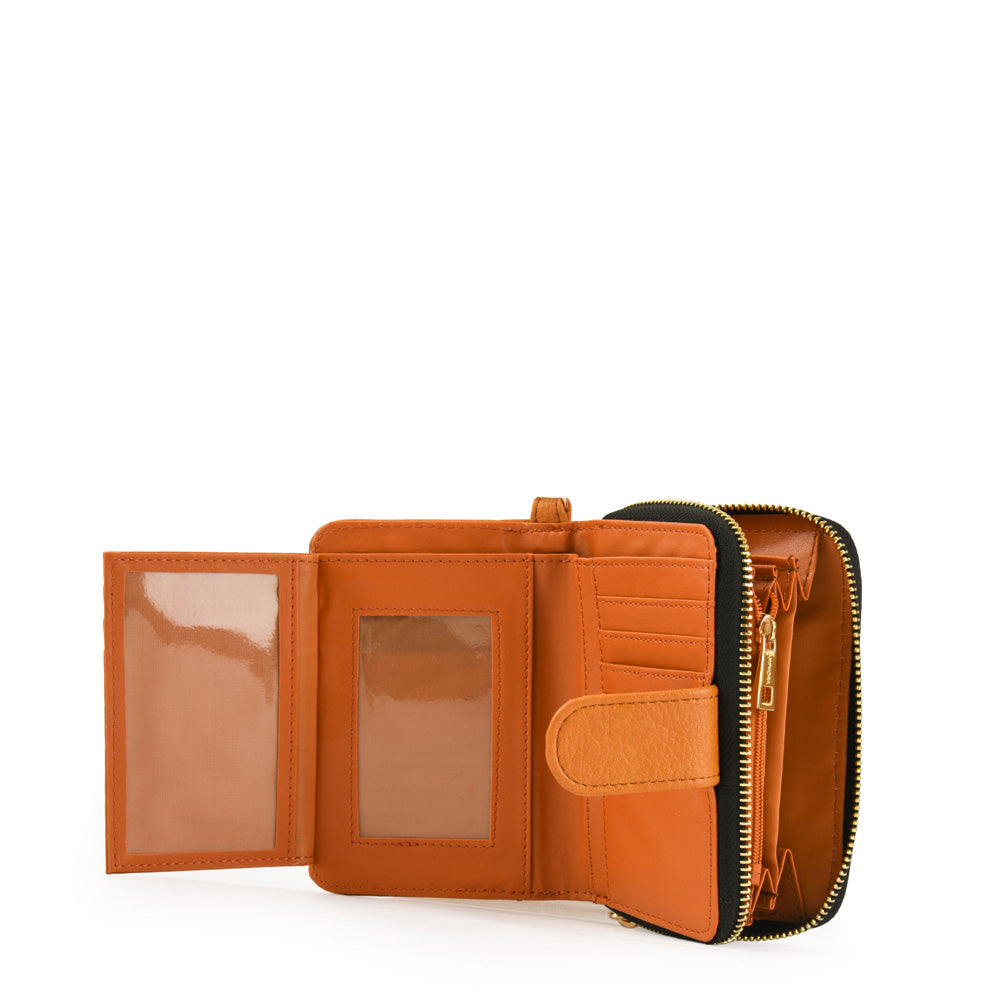 Ena Camel Large Exterior Closure Wallet