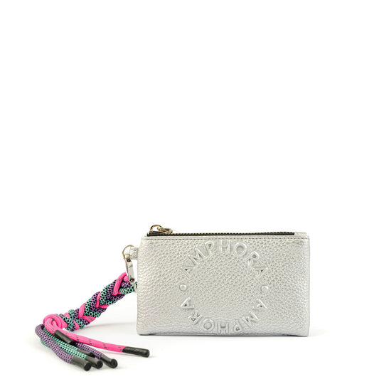 Neya silver rectangular purse
