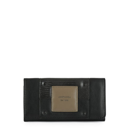 Black halein checkbook with flap