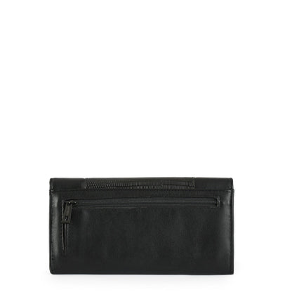 Black halein checkbook with flap