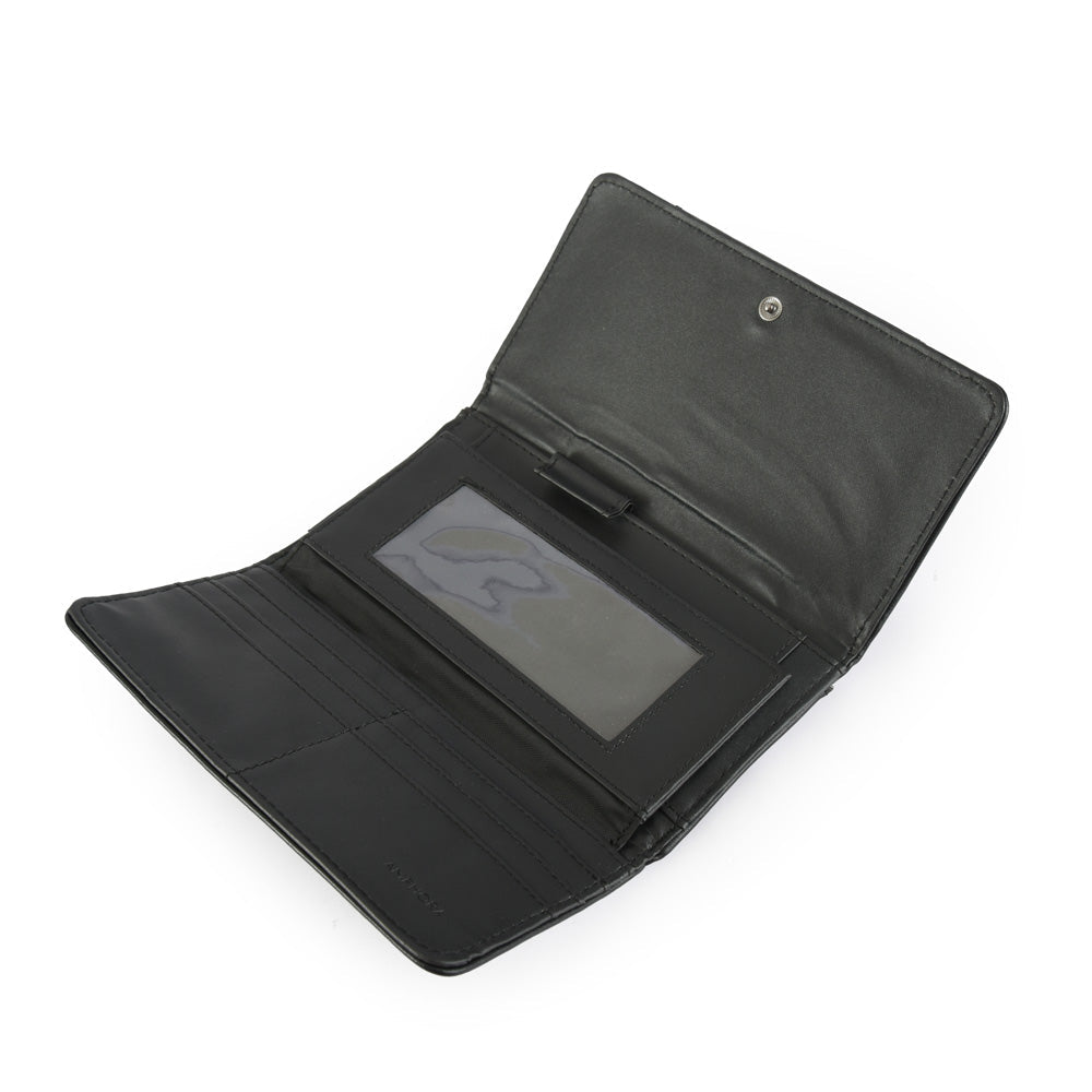 Black halein checkbook with flap