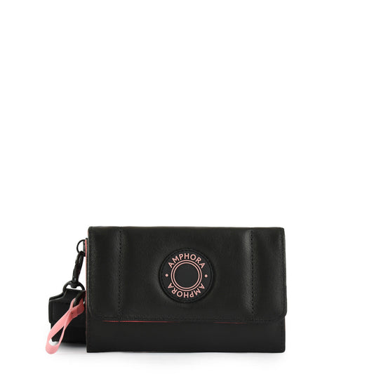 Curitiba medium black exterior closure wallet