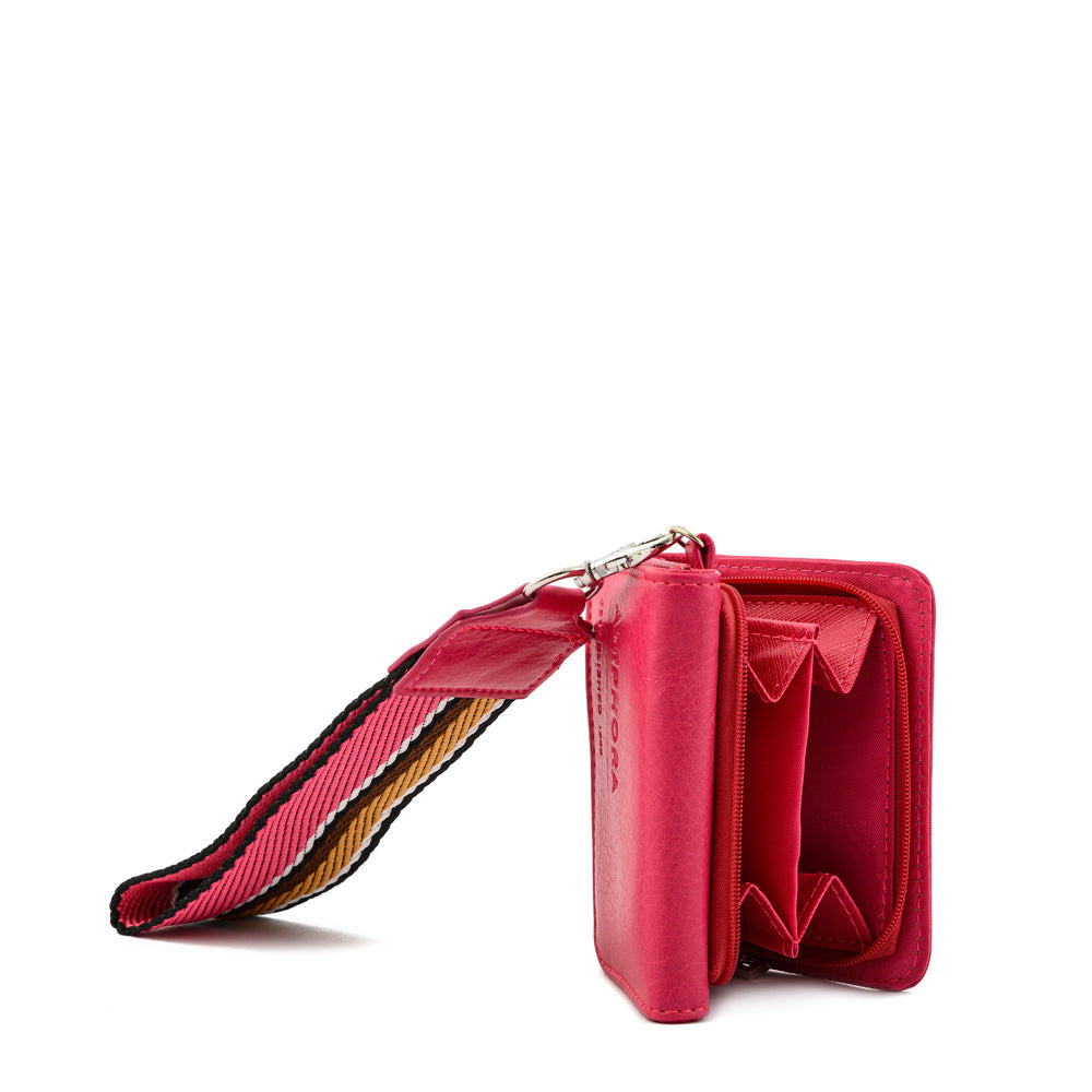 Villazon wallet small fuchsia exterior closure