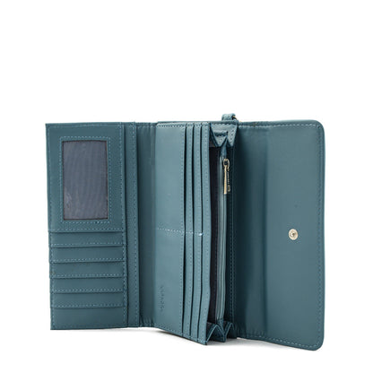 Villazon large light blue wallet