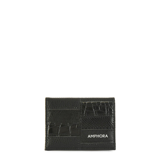 Aina small black window card holder