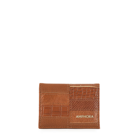 Card holder with small window aina camel