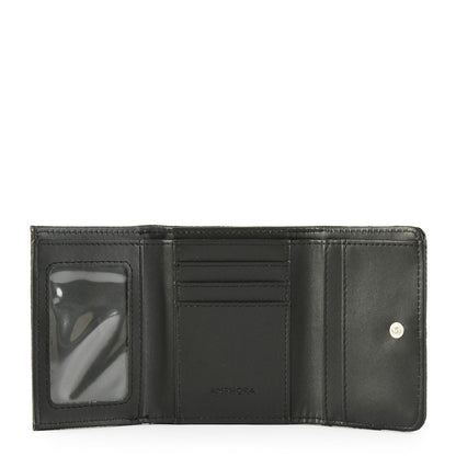 Aina small black exterior closure wallet