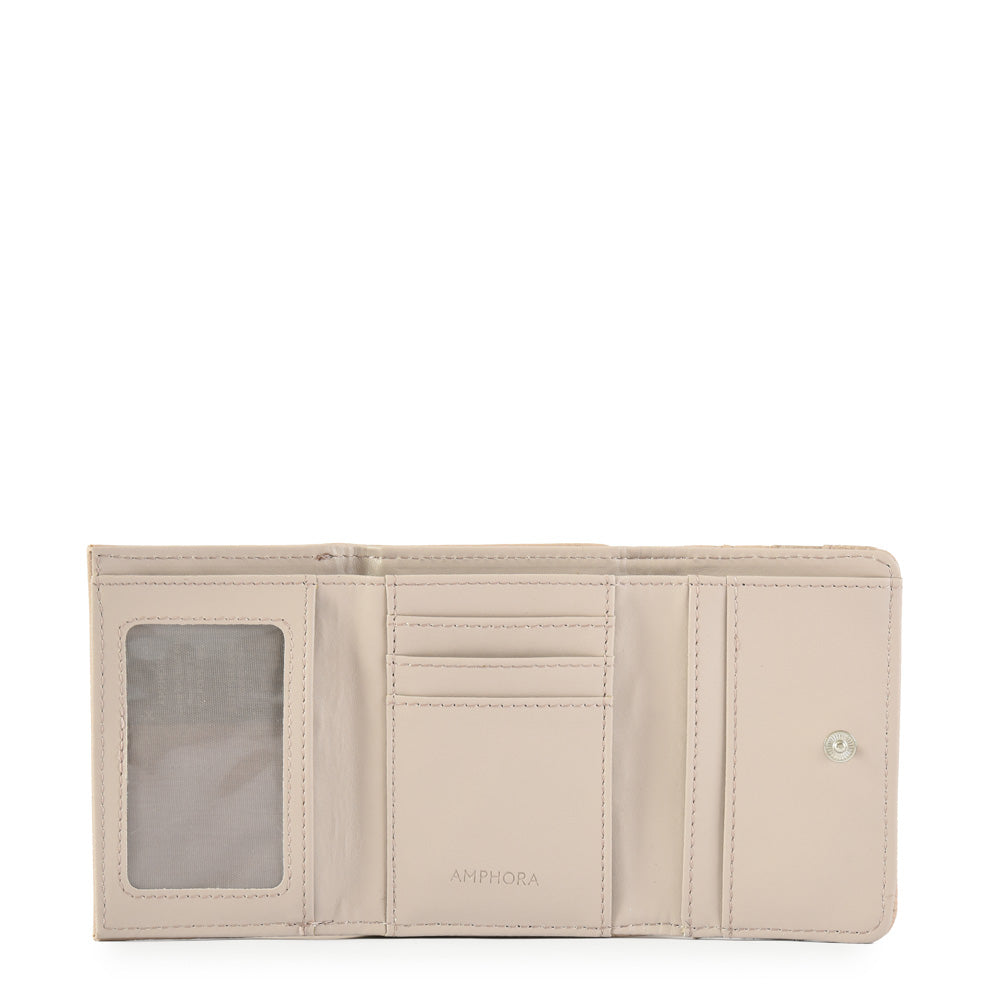 Aina taupe small exterior closure wallet