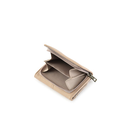 Aina taupe small exterior closure wallet