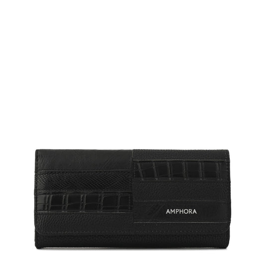 Large black aina wallet