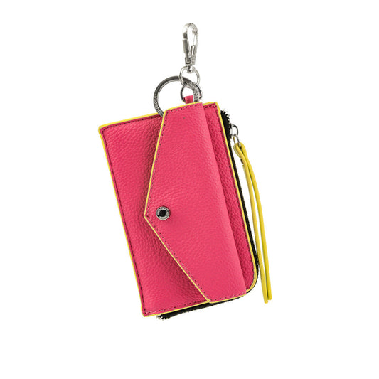 Hanging fuchsia split card holder